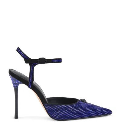 Kurt Geiger Embellished Ankle Strap Heels 105 In Blue
