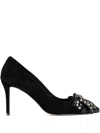 Kurt Geiger Embellished Bow Pumps In Black