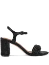 Kurt Geiger Embellished Buckle-strap Sandals In Black