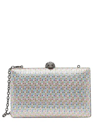 Kurt Geiger Embellished Chain Mini Bag In Silver