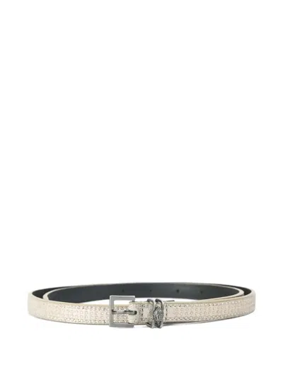 Kurt Geiger Embellished Charm Belt In Gray