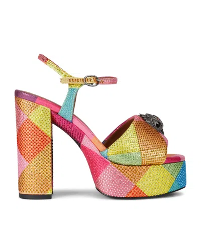 Kurt Geiger Embellished Kensington Platform Sandals In Multi