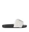 Kurt Geiger Embellished Meena Eagle Slides In White