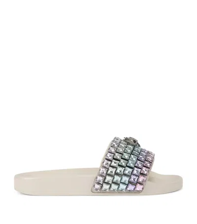 KURT GEIGER EMBELLISHED MINA EAGLE SLIDES