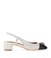 Kurt Geiger Embellished Sloane Slingback Heels In White
