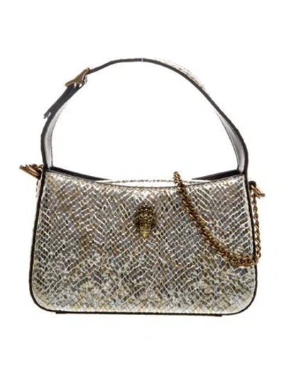 Pre-owned Kurt Geiger Embossed Leather Shoulder Bag In Multicolor