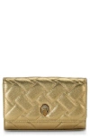 KURT GEIGER EXTRA MINI KENSINGTON QUILTED LEATHER WALLET ON A CHAIN