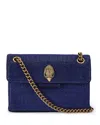Kurt Geiger Fabric Mini Kensington Bag In Blue