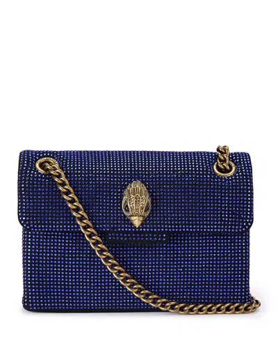 Kurt Geiger Fabric Mini Kensington Bag In Blue