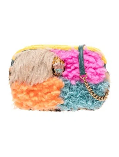 Pre-owned Kurt Geiger Faux Fur Crossbody Bag In Green