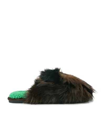 KURT GEIGER FAUX FUR KENSINGTON SLIPPERS