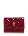 Kurt Geiger Flap Leather Card Case In Red