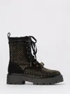 Kurt Geiger Stud-embellished Lace-up Boots In Black