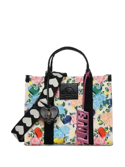 Kurt Geiger Floral-hearts Tote Bag In Multi