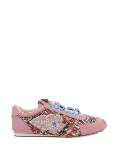 Kurt Geiger Flower Islington Trainers In Pink