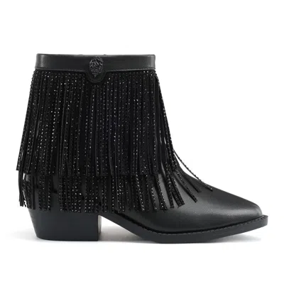 Kurt Geiger Fringe Boot - Big Kids In Black