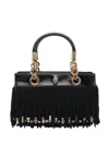 Kurt Geiger Fringe-embellished Chain-handle Tote Bag In Black
