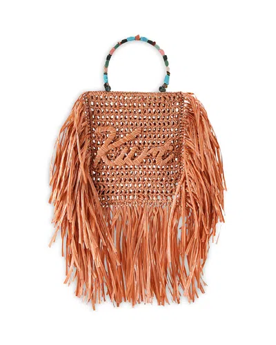 Kurt Geiger Fringe Tote In Orange