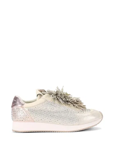Kurt Geiger Fringed Embellished Sneakers In Multi