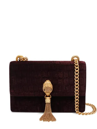 Kurt Geiger Frontal-logo Shoreditch Shoulder Bag In Purple