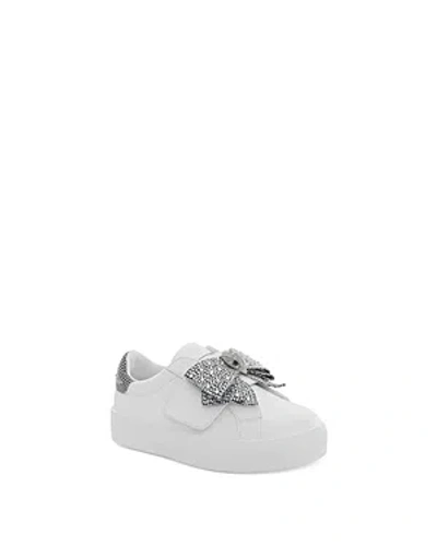 Kurt Geiger Kids' Girls' Mini Laney Bow Embellished Sneakers - Toddler In White