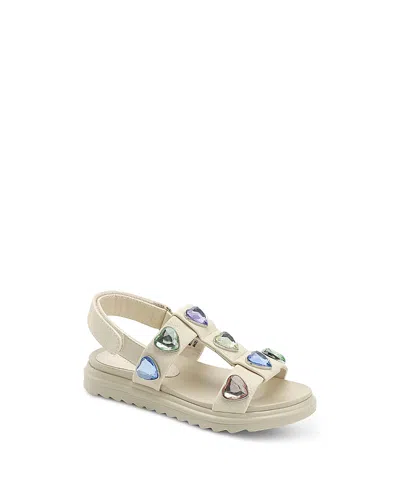 Kurt Geiger Girls' Mini Orson Hearts Sandals - Toddler, Little Kid, Big Kid In Neutral