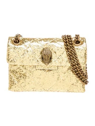 Pre-owned Kurt Geiger Glitter Evening Bag In Gold