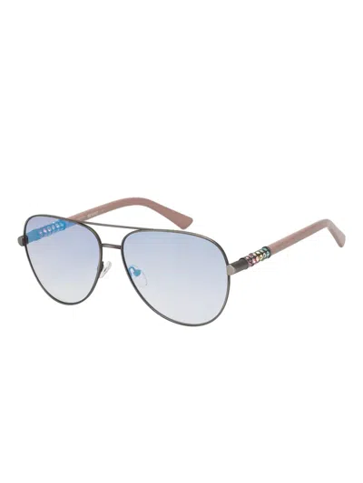 Kurt Geiger Gradient-lens Pilot-frame Sunglasses In Silver