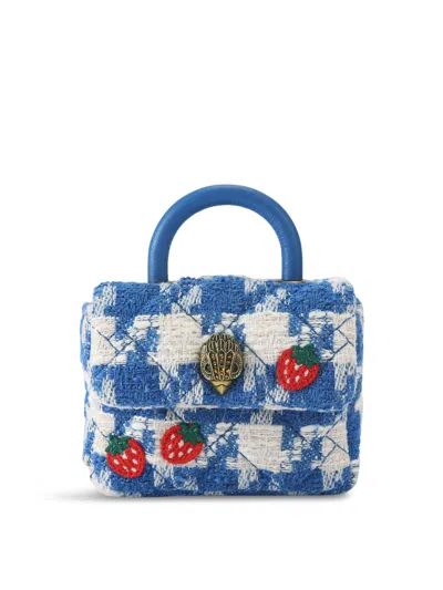Kurt Geiger Handle Micro Kensington Bag In Blue Pale Combination
