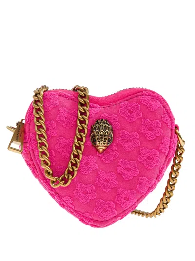 Kurt Geiger Heart Chain Cross Body Bag In Pink