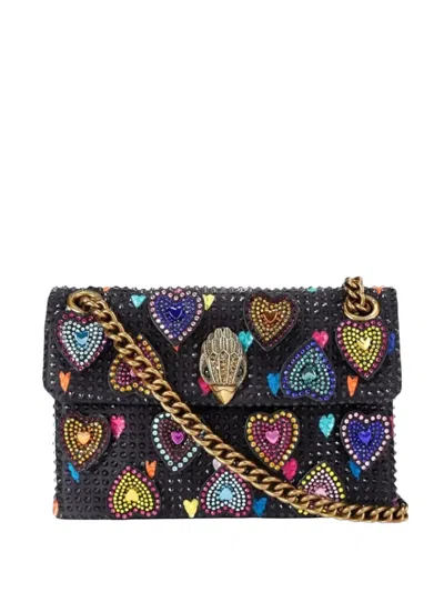 Kurt Geiger Heart-embellishments Chain Cross Body Bag In Black