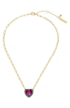 Kurt Geiger London Heart Halo Pendant Necklace In Pink