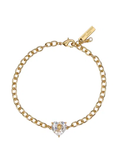 Kurt Geiger London Crystal Heart Bracelet In Gold