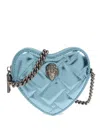 Kurt Geiger Heart-shape Mini Bag In Blue