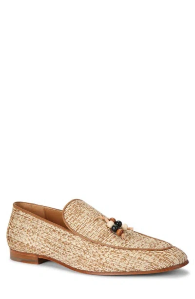 Kurt Geiger Henri Woven Tassel Loafer In Open Beige