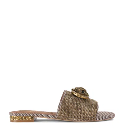 Kurt Geiger Chelsea Flat Sandal In Gold