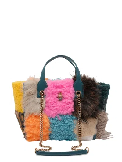 Kurt Geiger Hoxton Faux-fur Chain Tote Bag In Multi
