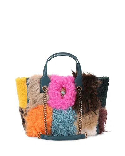 Kurt Geiger Hoxton Small Multicolor Faux Fur Shopper Bag
