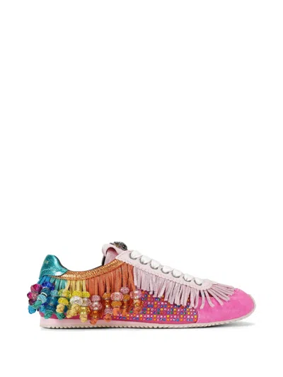 Kurt Geiger Islington Fringe Embellished Sneakers In Multi