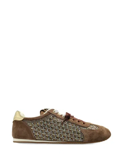 Kurt Geiger Islington Lace-up Fastening Sneakers In Brown