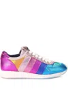 Kurt Geiger Metallic Leather Islington Low-top Sneakers In Multi