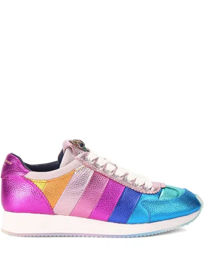 Kurt Geiger Metallic Leather Islington Low-top Sneakers In Multi