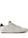 Kurt Geiger Womens Bone Islington Eagle-embellished Leather Trainers In Grey