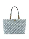 Kurt Geiger Kensington Denim Soft Shopper Tote In Blue