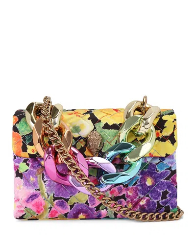 Kurt Geiger Kensington Bag In Charcoal Floral Multi