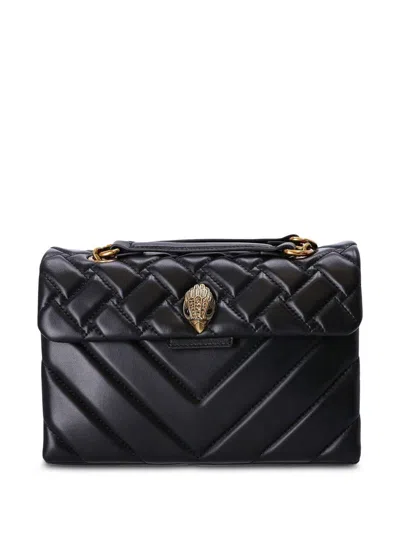 KURT GEIGER KENSINGTON BLACK LEATHER SHOULDER BAG KURT GEIGER
