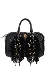 Kurt Geiger Kensington Boston Quilted Fringe Tote Bag In Black