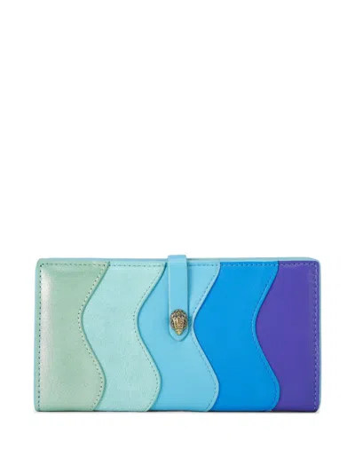 Kurt Geiger Kensington Colour-block Wallet In Blue