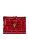 Kurt Geiger Kensington Croc-embossed Eagle-head Wallet In Red