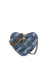 Kurt Geiger Kensington Heart Crossbody In Blue